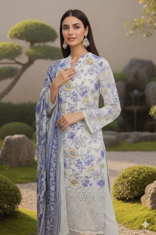 Amber Glow Horizon – Classic Khaddar Edit