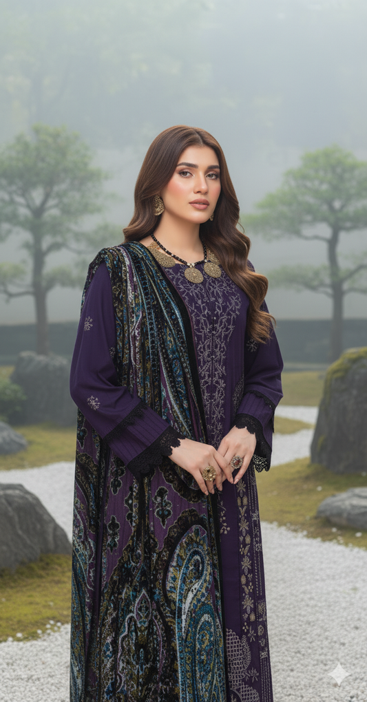 Dark Purple – Luxury Palachi Shawl