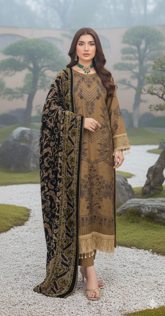 Golden Brown – Luxury Palachi Shawl
