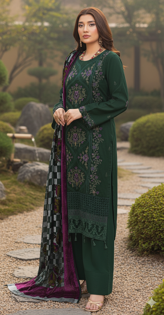 Deep Green – Luxury Palachi Shawl
