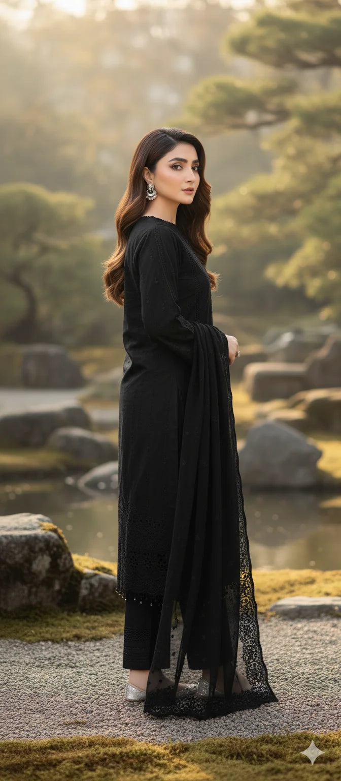 Black– The Premium Lawn