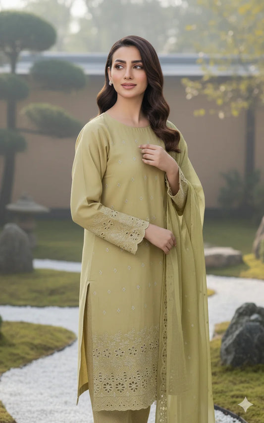 Olive Green – The Premium Lawn