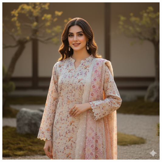 Cream – The Premium Lawn