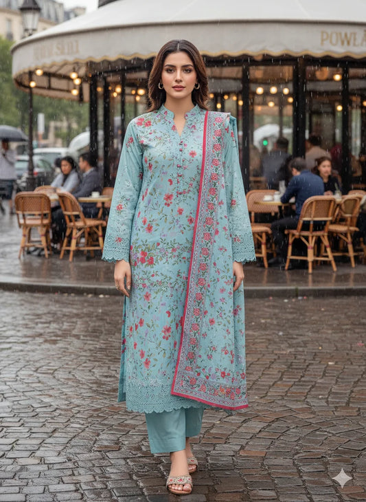 Azure Sky – Premium Lawn Unstitched