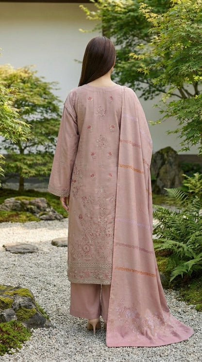 Dusty Rose - 3pc Unstitched